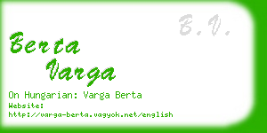 berta varga business card